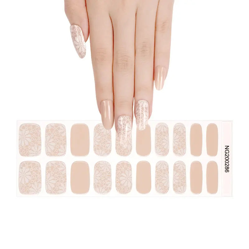 BeauMama Lace Semi Cured Nail Wraps