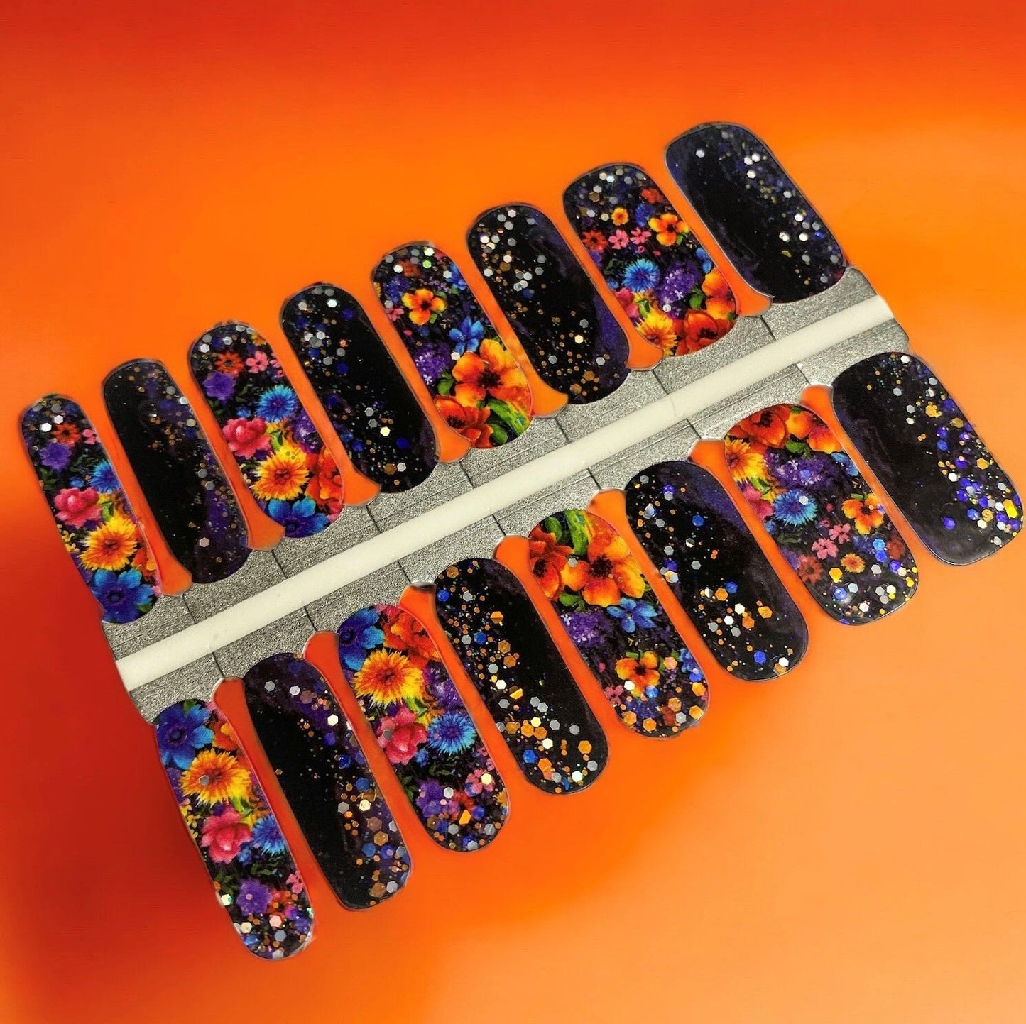 BeauMama Night Flowers Nail Wraps