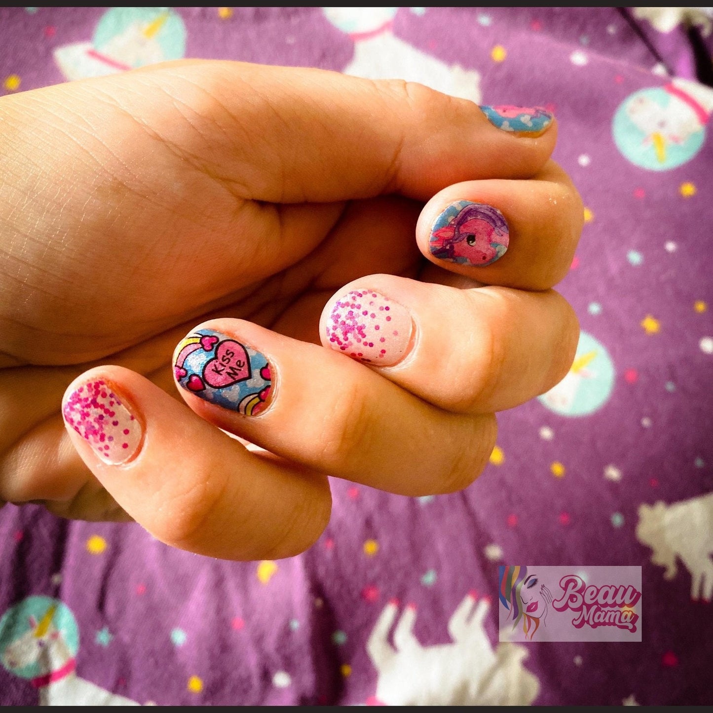 BeauMama Unicorn Love Nail Wraps