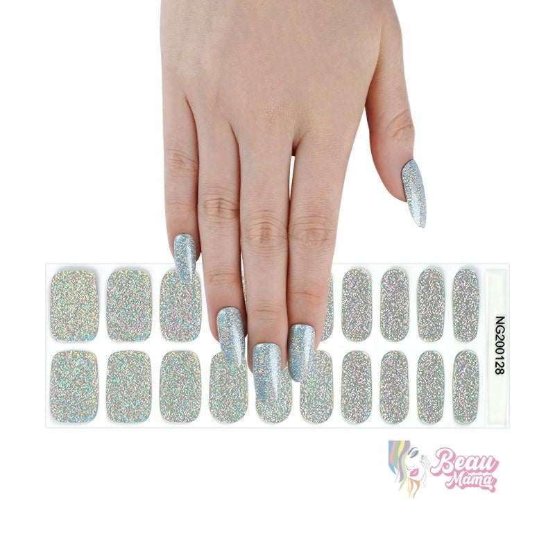BeauMama Unicorn Sparkle Semi Cured Gel Nail Wraps