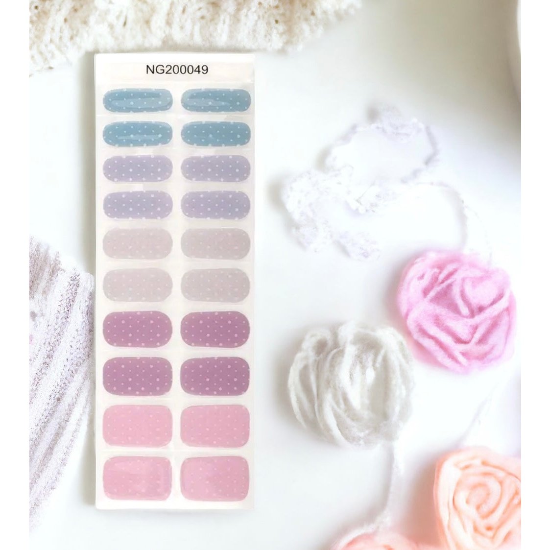 BeauMama Polka Pastels Semi Cured Gel Nail Wraps