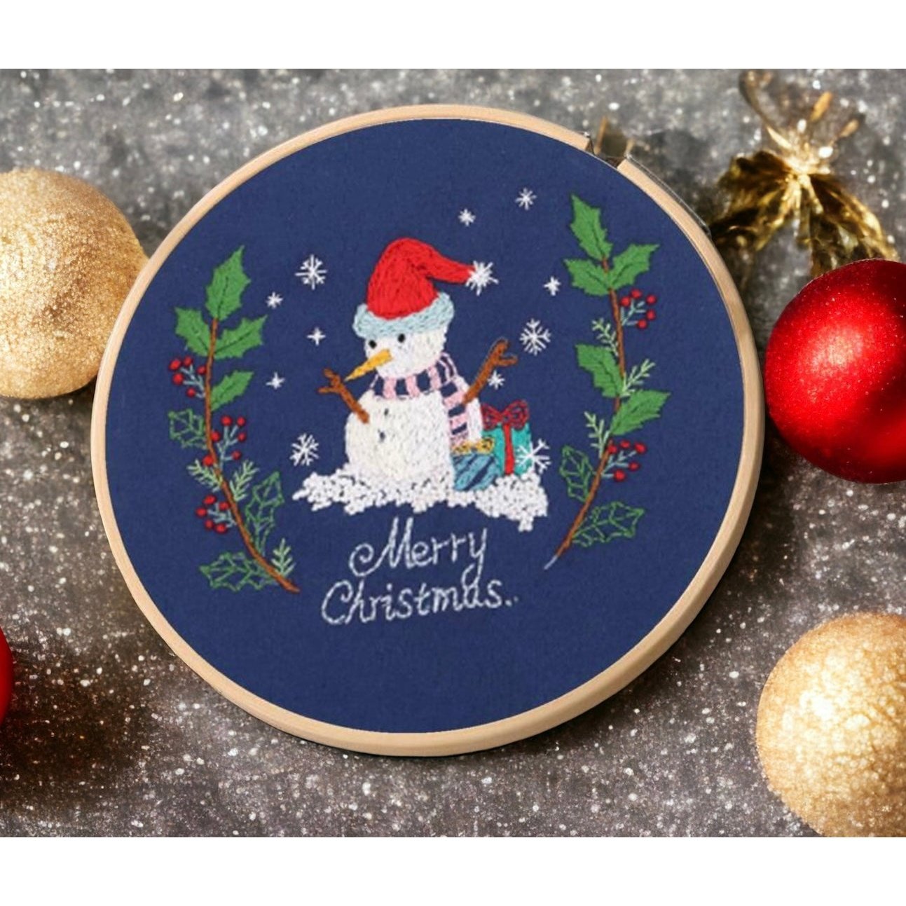 Snowy Friends Embroidery Kit