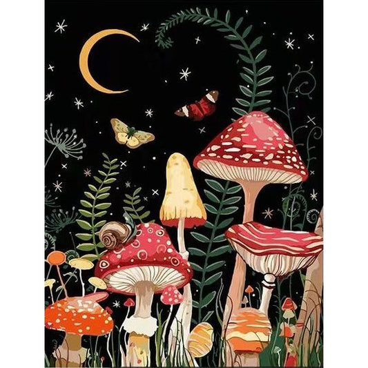 Paint-by-Numbers Kit - Magical Mushrooms