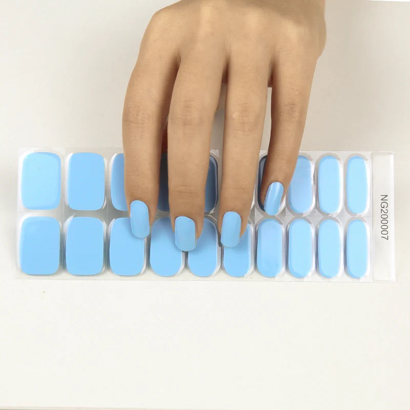 BeauMama Baby Blues Semi Cured Nail Wraps