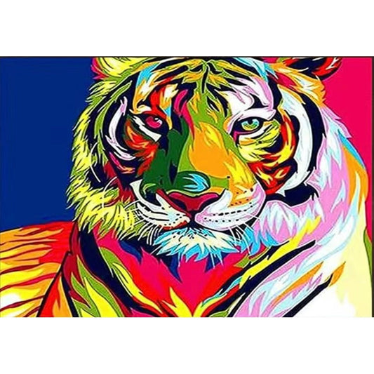 Paint-by-Numbers Kit - Colourful Tiger