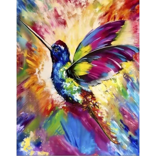 Paint-by-Numbers Kit - Colourful Hummingbird