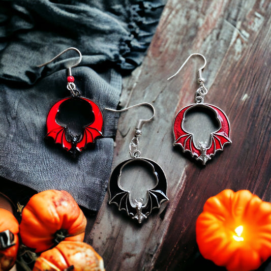 Halloween Bat Earrings