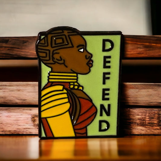 Defend Enamel Pin