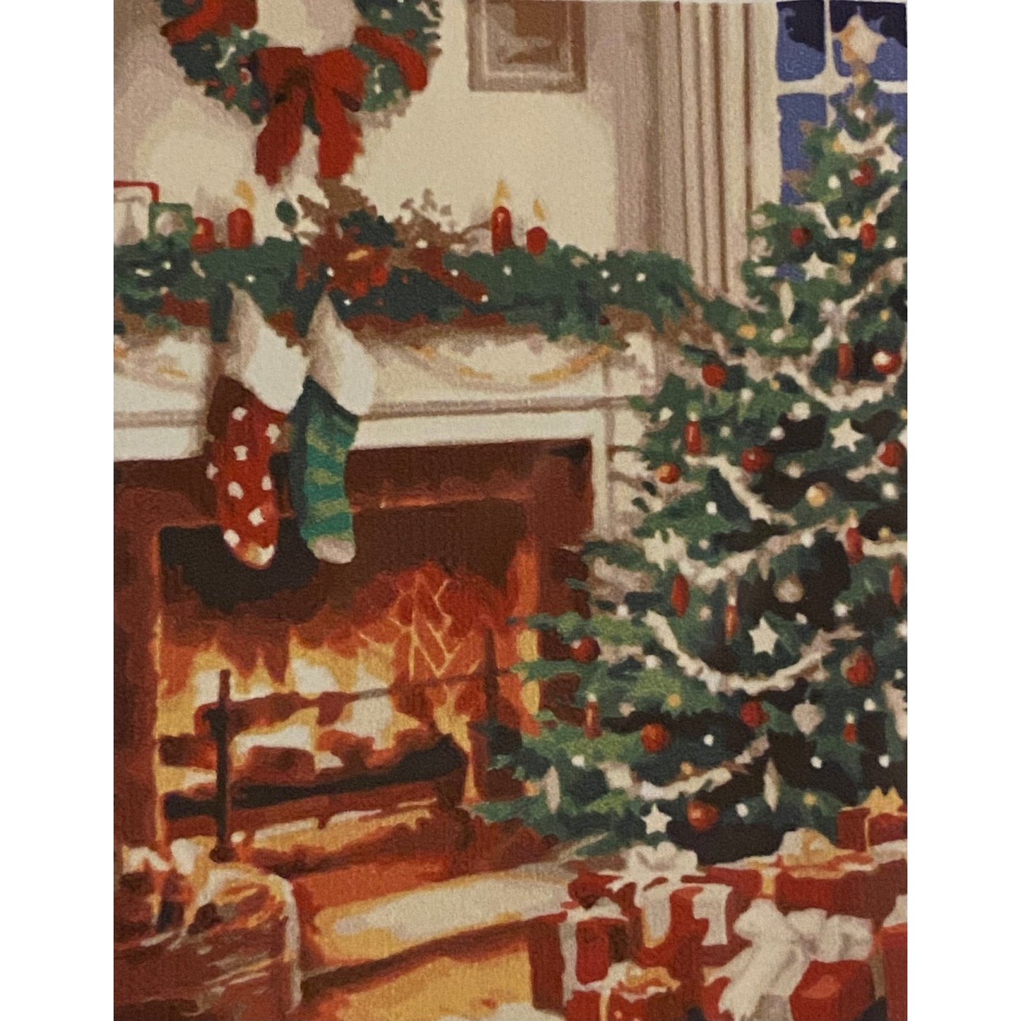 Paint-by-Numbers Kit - Festive Fireplace