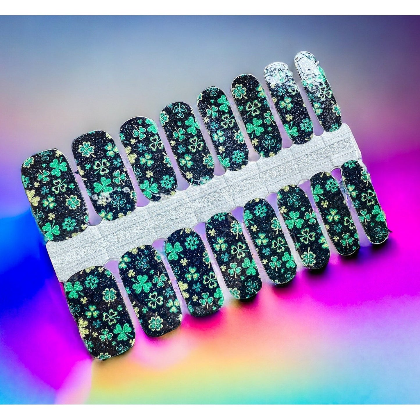 BeauMama Shamrock Sparkle Nail Wraps