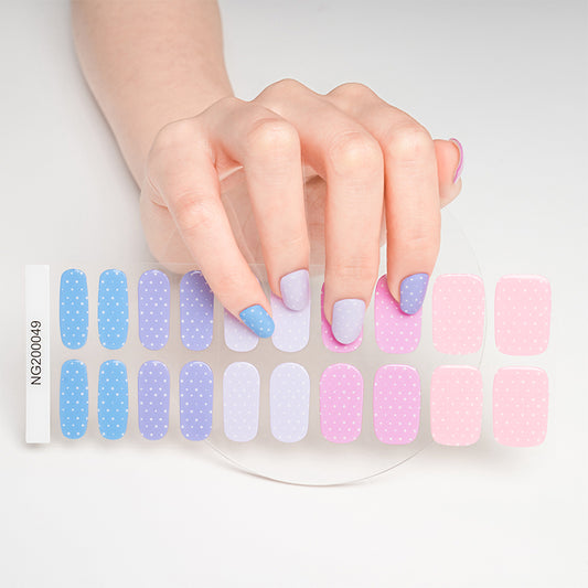 BeauMama Polka Pastels Semi Cured Gel Nail Wraps