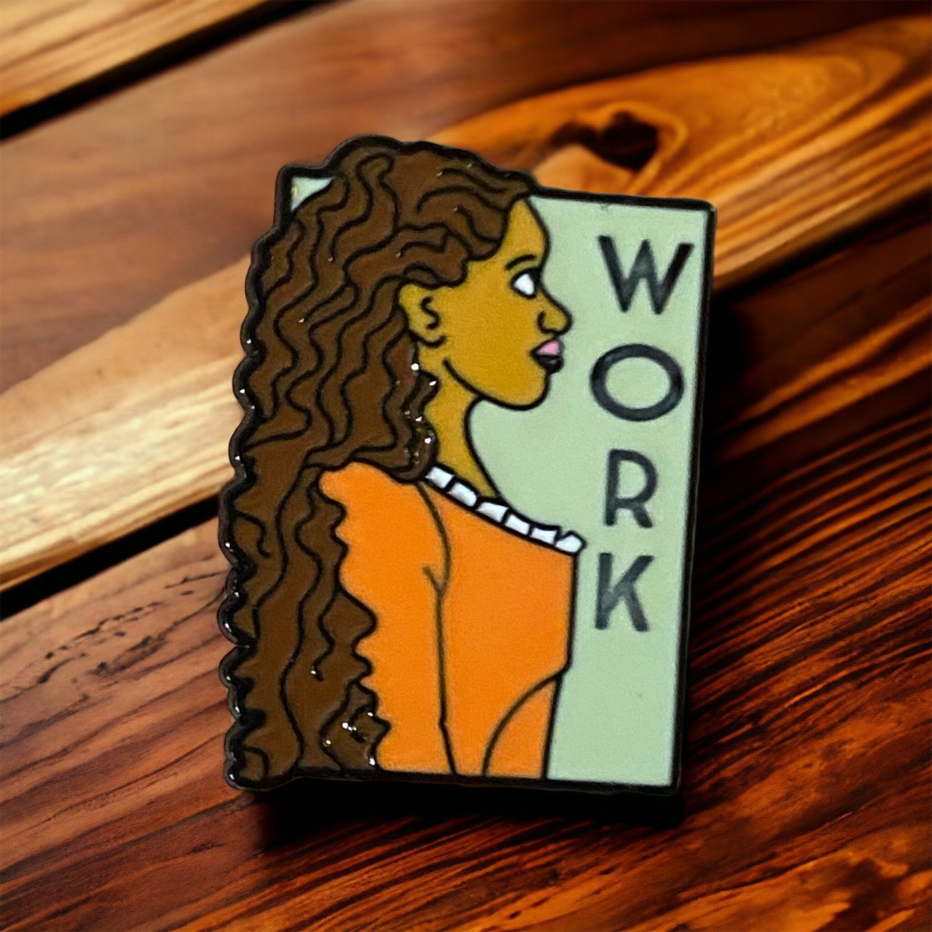 Work Enamel Pin