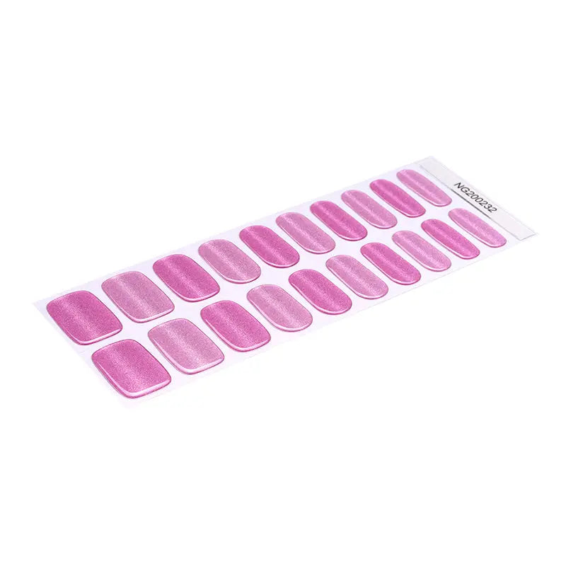 BeauMama Cats Eye Pink Semi Cured Gel Nail Wraps