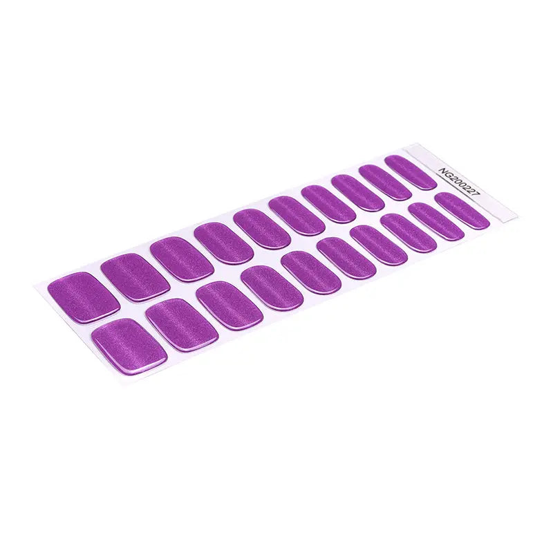 BeauMama Cats Eye Purple Semi Cured Gel Nail Wraps