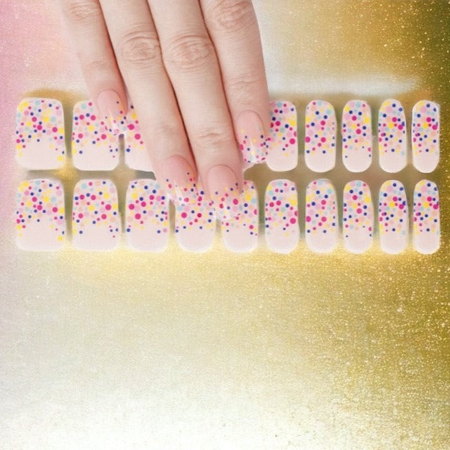 BeauMama Confetti Semi Cured Gel Nail Wraps