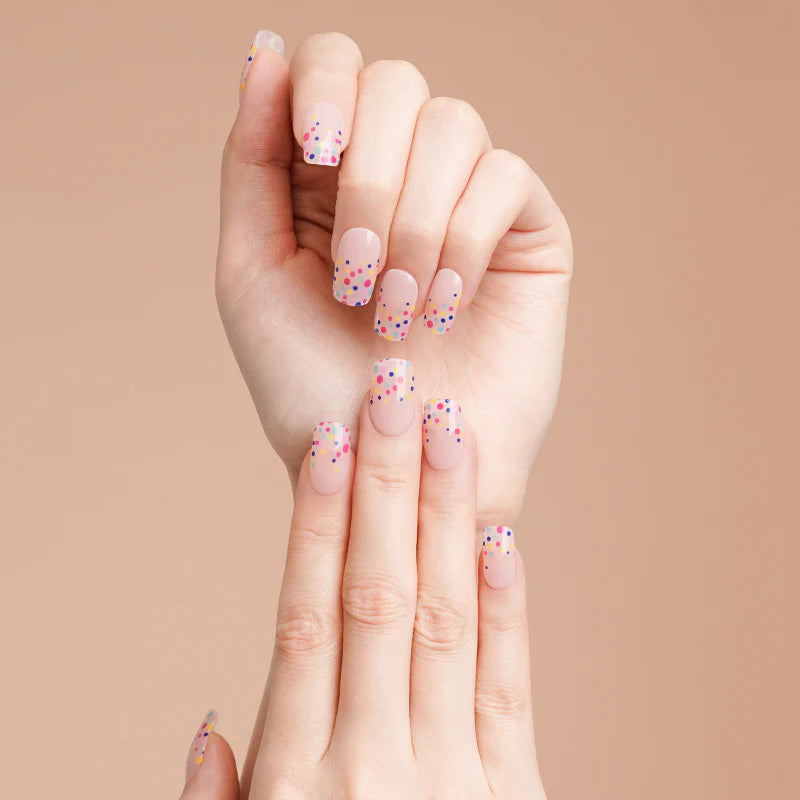 BeauMama Confetti Semi Cured Gel Nail Wraps