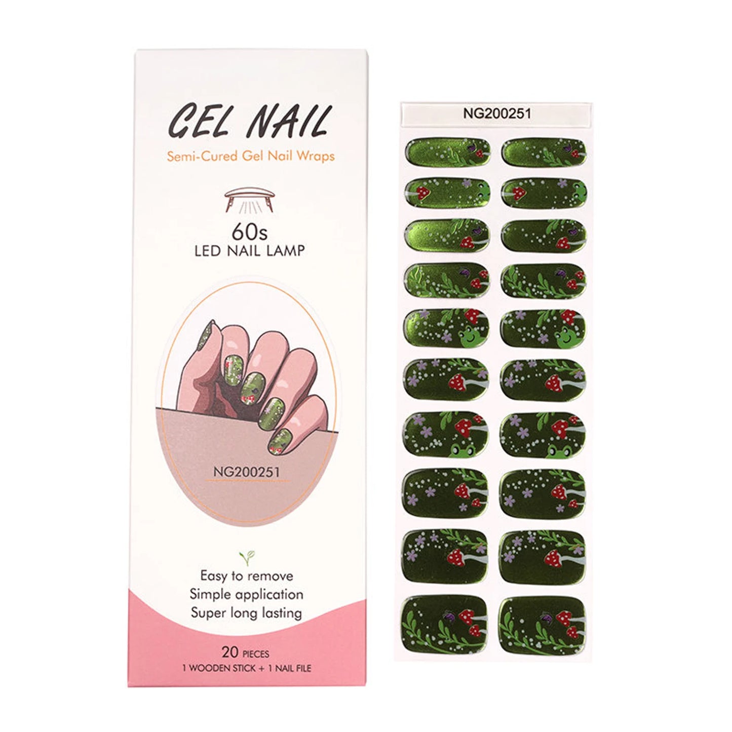 BeauMama Controversial Frog Semi Cured Gel Nail Wraps