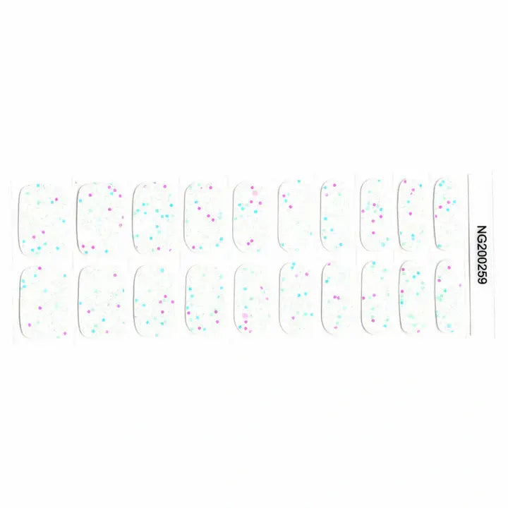 BeauMama Cupcake Sprinkles Glow in the Dark Semi Cured Gel Nail Wraps