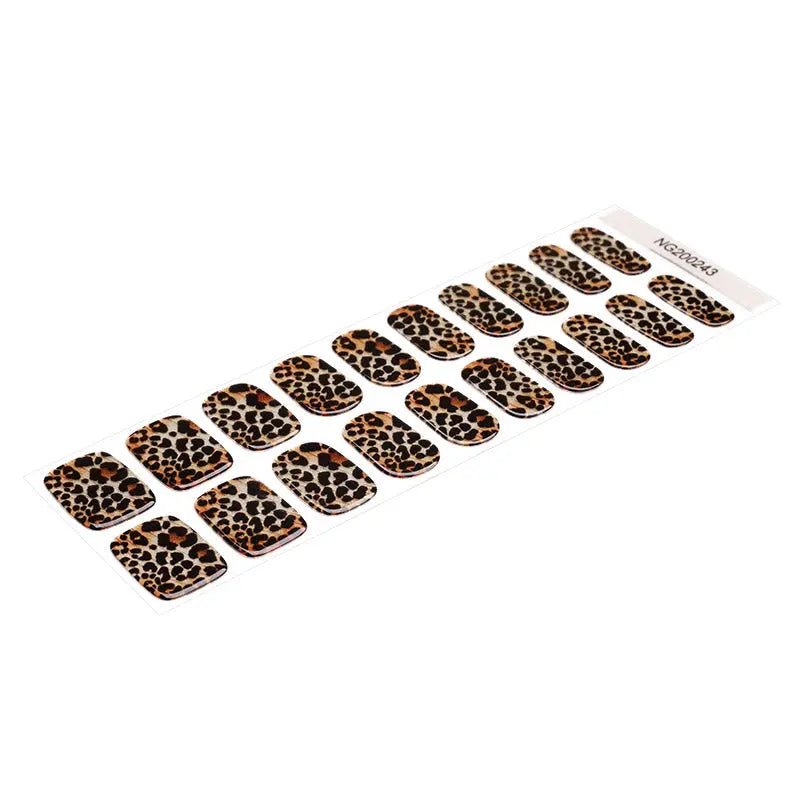 BeauMama Leopard Chic Semi Cured Gel Nail Wraps