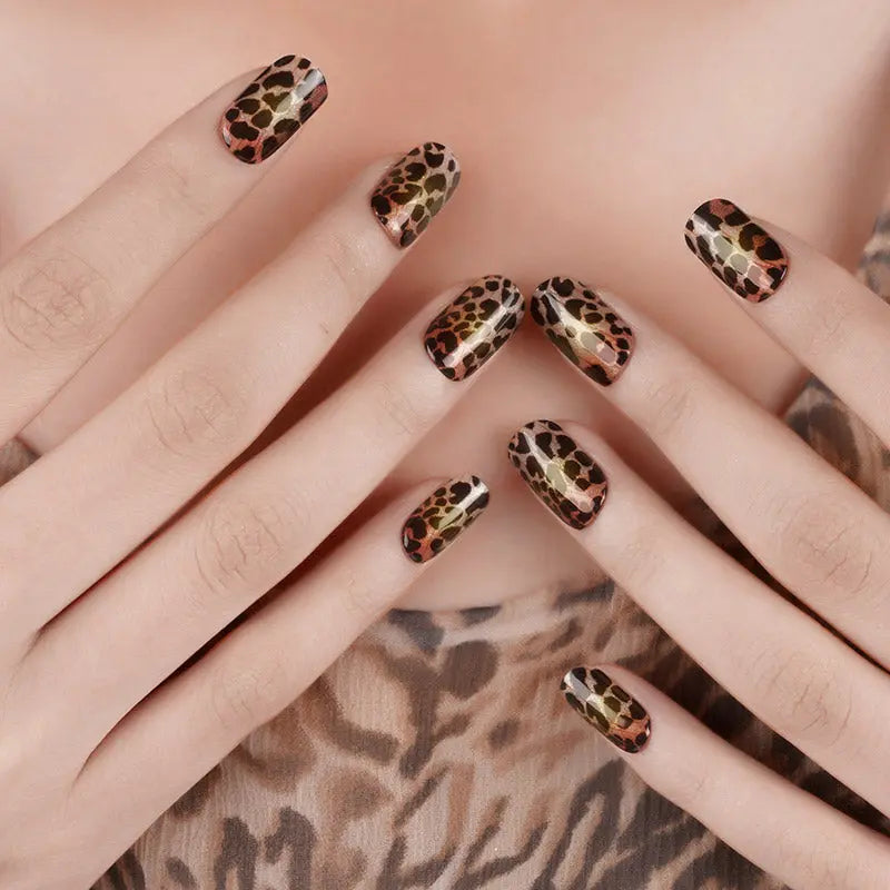 BeauMama Leopard Chic Semi Cured Gel Nail Wraps