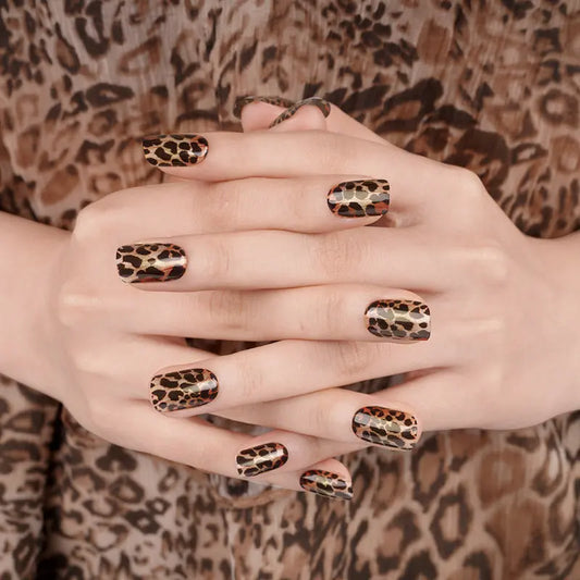 BeauMama Leopard Chic Semi Cured Gel Nail Wraps