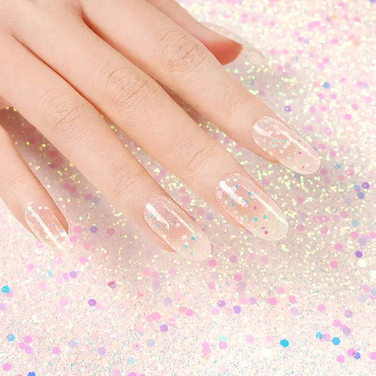 BeauMama Party Sprinkles Glow in the Dark Semi Cured Gel Nail Wraps