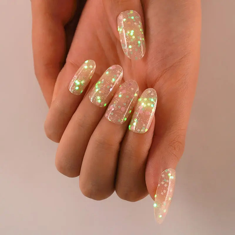 BeauMama Party Sprinkles Glow in the Dark Semi Cured Gel Nail Wraps