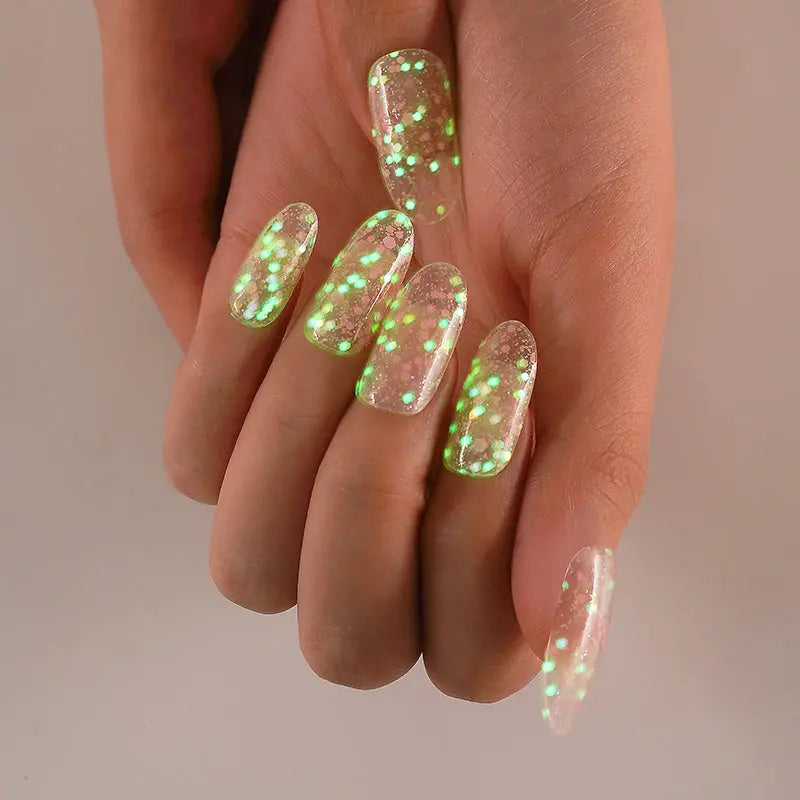 BeauMama Pink Frosting Glow in the Dark Semi Cured Gel Nail Wraps