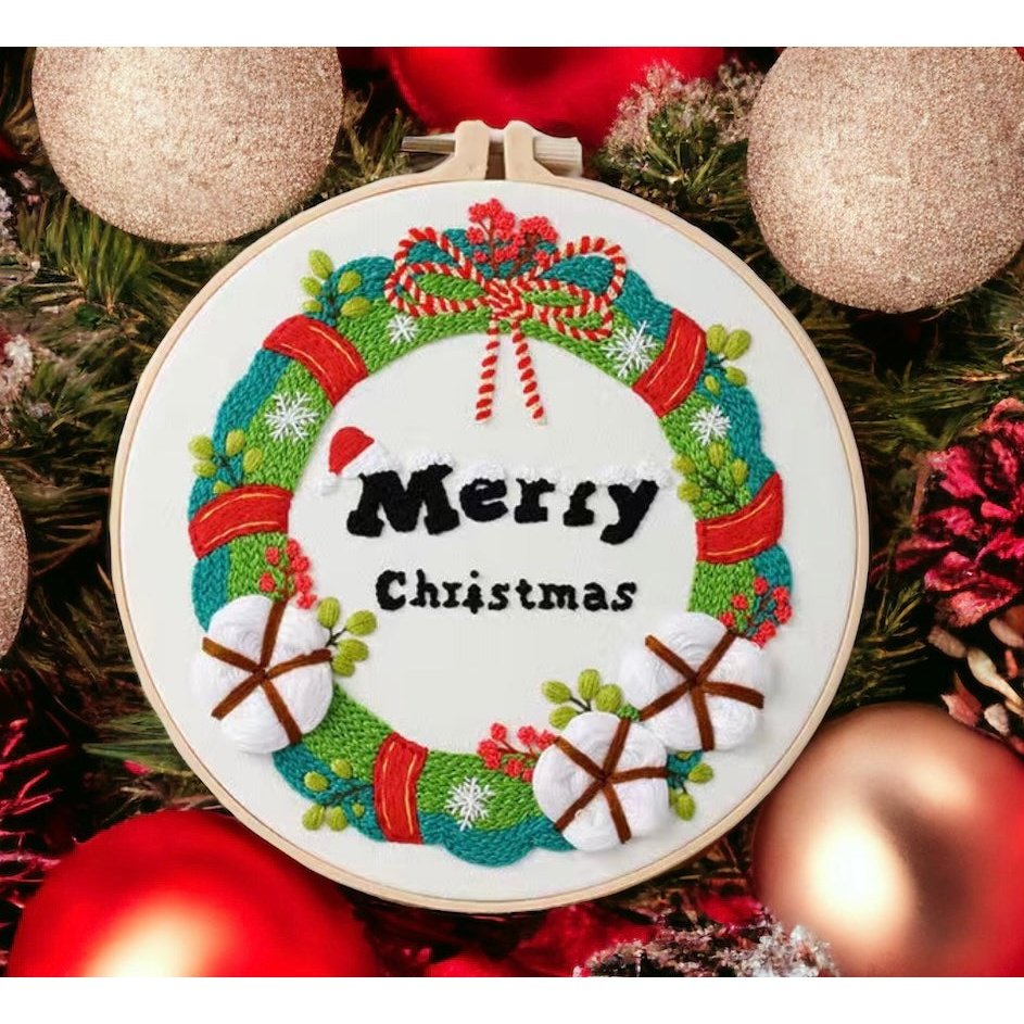 Christmas Wreath Embroidery Kit