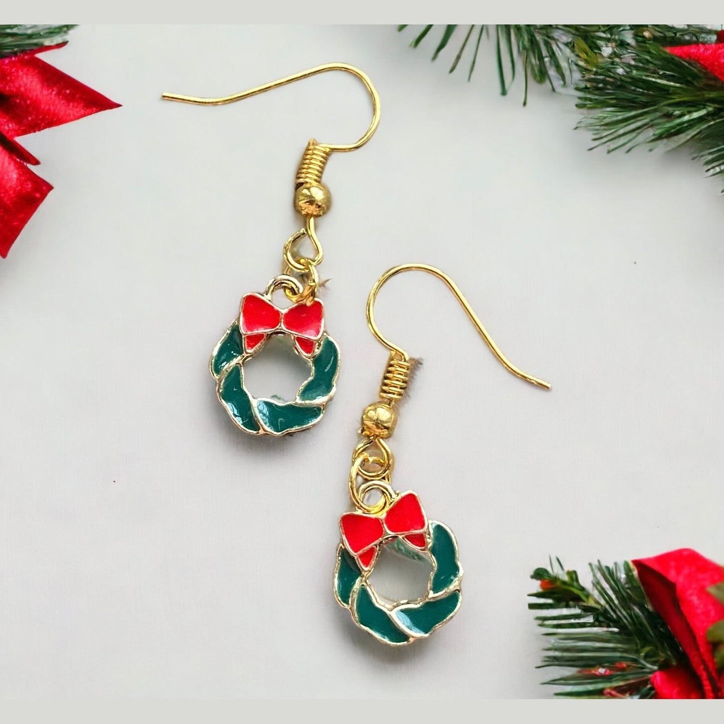 Christmas Wreath Earrings