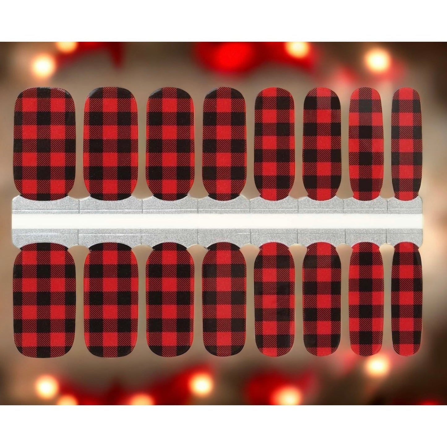 BeauMama Christmas Plaid Nail Wraps