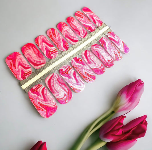 BeauMama Marbled Rose Nail Wraps