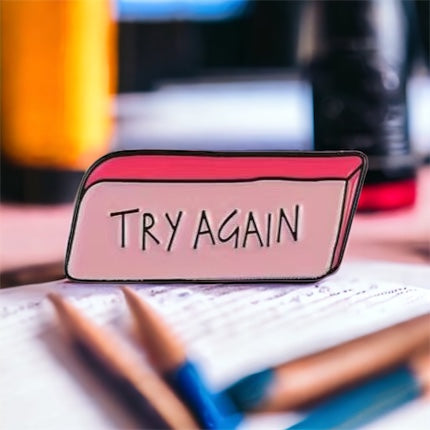 Try Again Enamel Pin