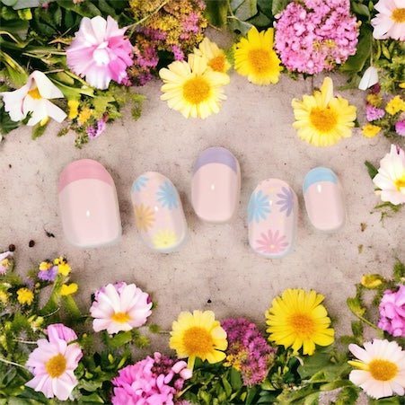 BeauMama Summer Meadow Semi Cured Gel Nail Wraps