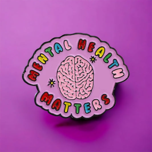 Mental Health Matters Pink Enamel Pin