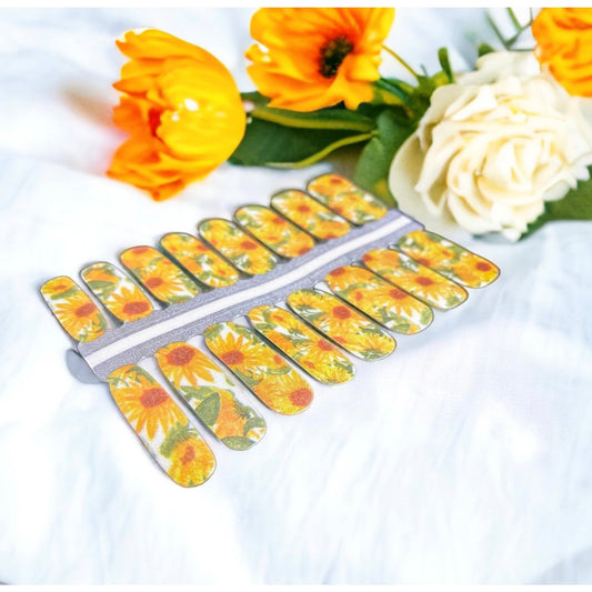 BeauMama Sunflower Garden Nail Wraps