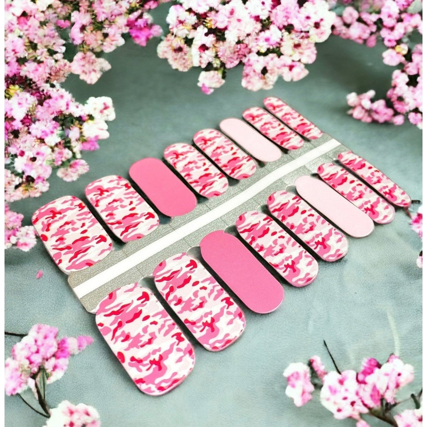 BeauMama Pink Camo Nail Wraps