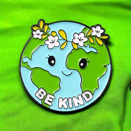 Be Kind Earth Enamel Pin