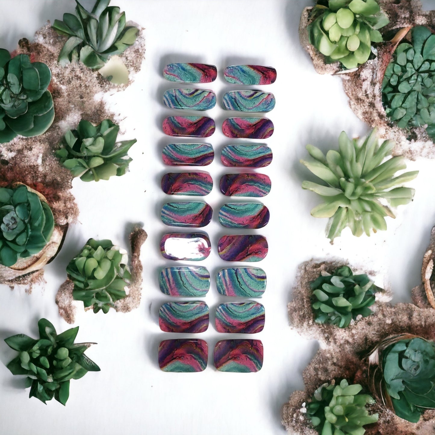 BeauMama Geode Semi Cured Gel Nail Wraps