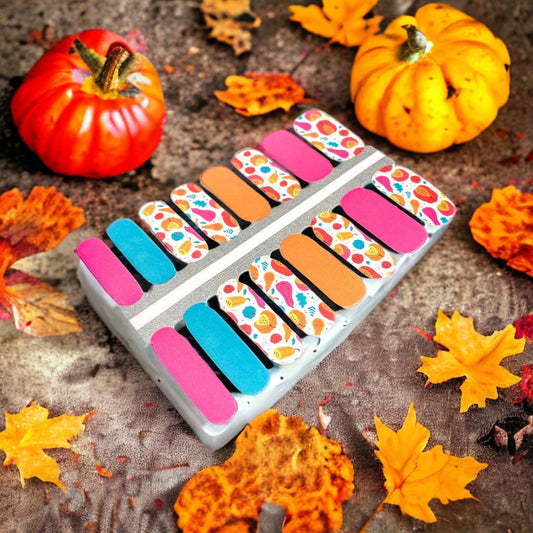 BeauMama Autumn Squash Nail Wraps