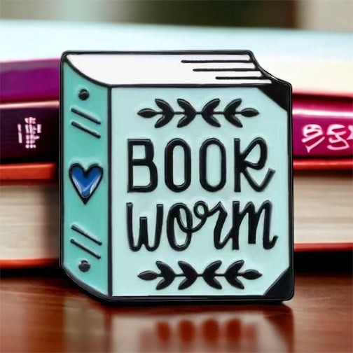 Book Worm Enamel Pin