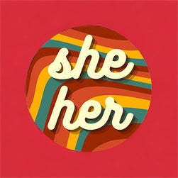 Personal Pronoun She/Her Enamel Pin