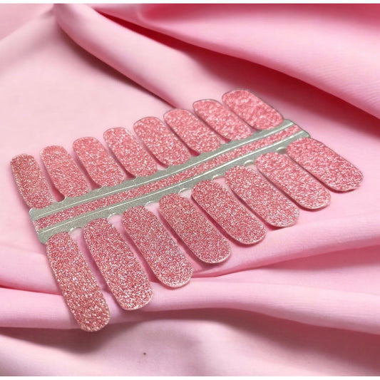 BeauMama Pink Glitter Nail Wraps