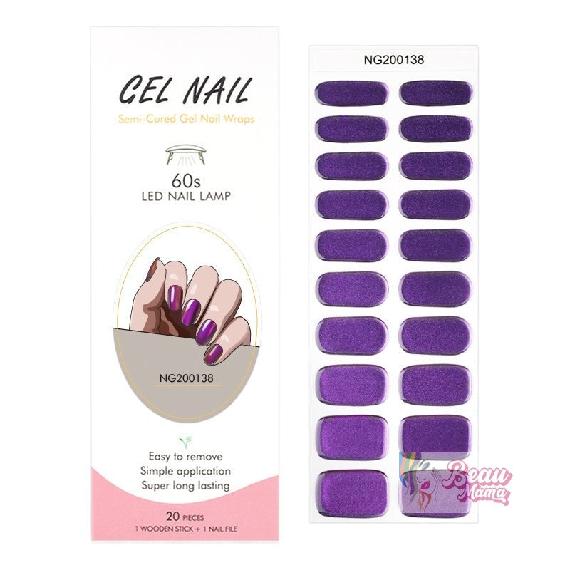 BeauMama Artists Palette Colour Changing Semi Cured Gel Nail Wraps