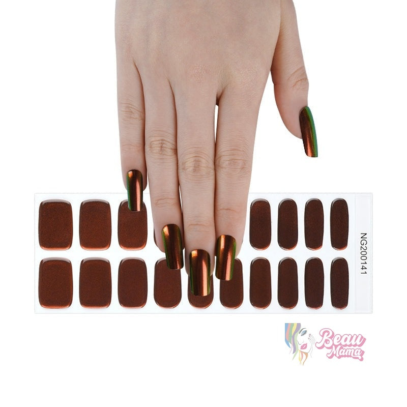 BeauMama Autumn Leaves Colour Changing Semi Cured Gel Nail Wraps