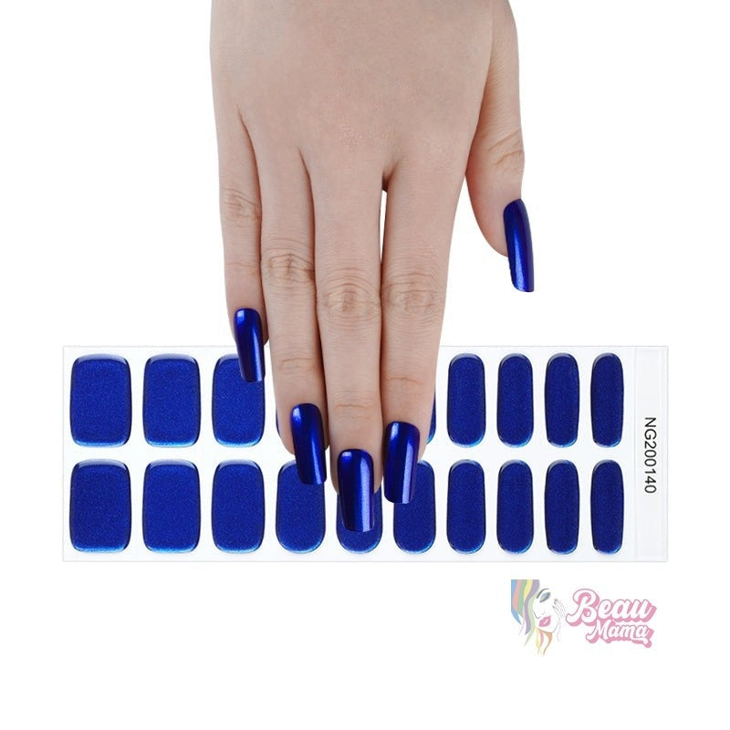 BeauMama Azure Semi Cured Gel Nail Wraps