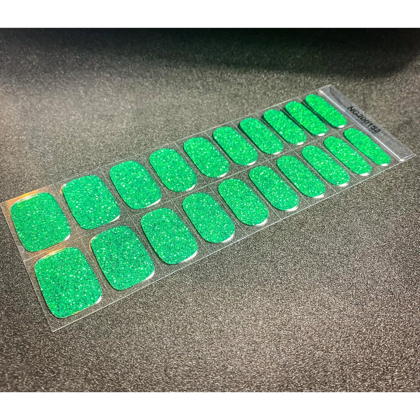 BeauMama Emerald Glitter Semi Cured Gel Nail Wraps