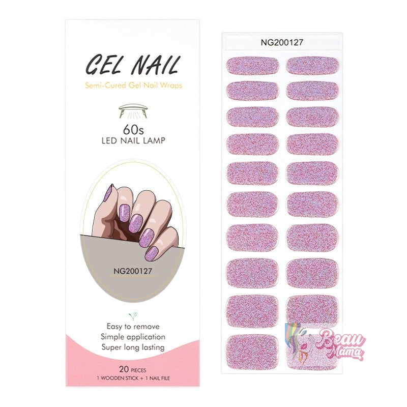 BeauMama Fairy Sparkle Semi Cured Gel Nail Wraps