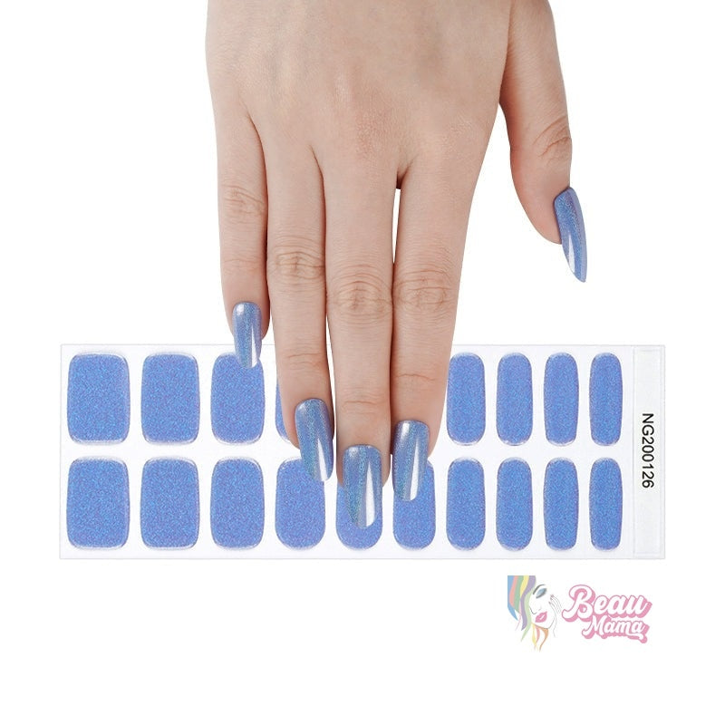 BeauMama Mermaid Shimmer Semi Cured Gel Nail Wraps