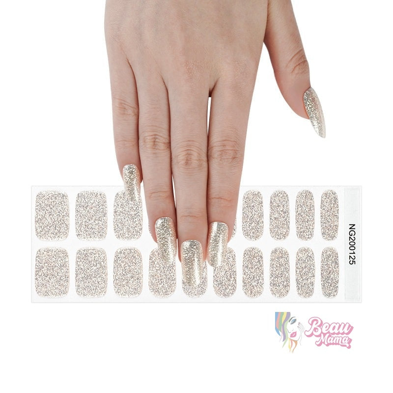 BeauMama Party Sparkle Semi Cured Gel Nail Wraps